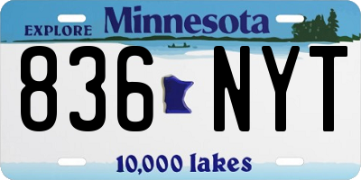 MN license plate 836NYT