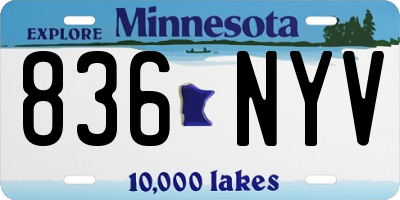 MN license plate 836NYV