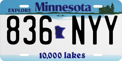 MN license plate 836NYY