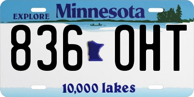 MN license plate 836OHT