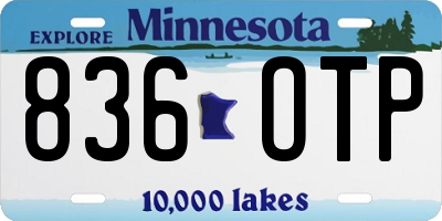 MN license plate 836OTP