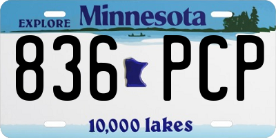 MN license plate 836PCP