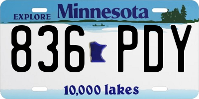 MN license plate 836PDY
