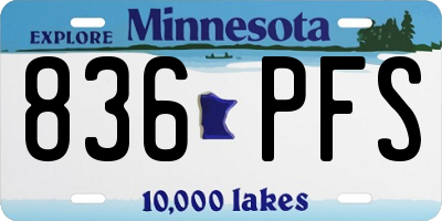 MN license plate 836PFS