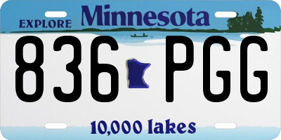 MN license plate 836PGG