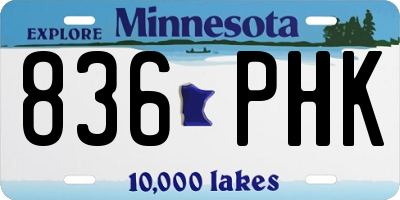 MN license plate 836PHK
