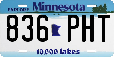 MN license plate 836PHT