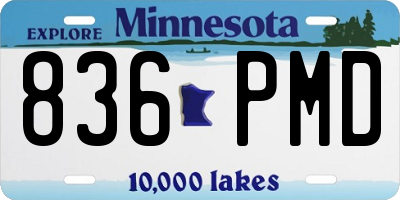 MN license plate 836PMD