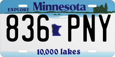 MN license plate 836PNY