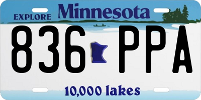 MN license plate 836PPA