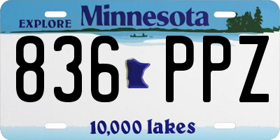 MN license plate 836PPZ