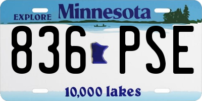 MN license plate 836PSE