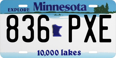 MN license plate 836PXE