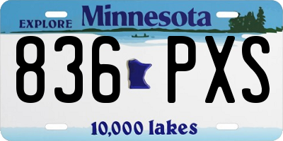 MN license plate 836PXS