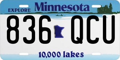 MN license plate 836QCU