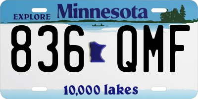 MN license plate 836QMF