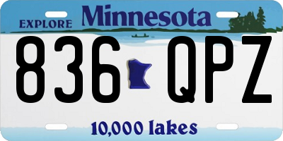MN license plate 836QPZ