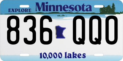 MN license plate 836QQO