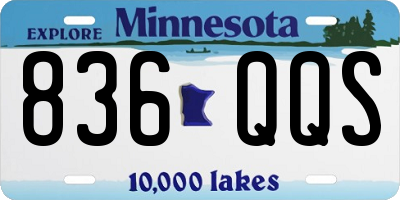 MN license plate 836QQS