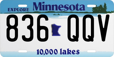 MN license plate 836QQV