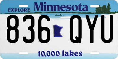 MN license plate 836QYU