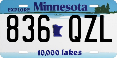 MN license plate 836QZL