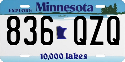 MN license plate 836QZQ