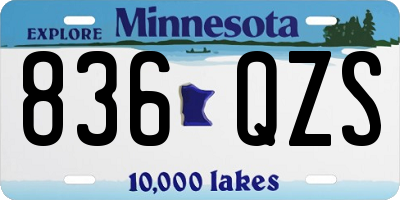 MN license plate 836QZS