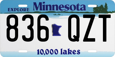 MN license plate 836QZT