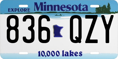 MN license plate 836QZY