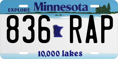 MN license plate 836RAP