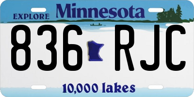MN license plate 836RJC