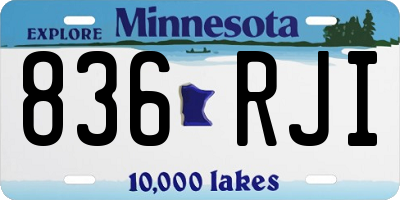 MN license plate 836RJI
