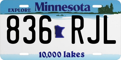 MN license plate 836RJL