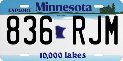 MN license plate 836RJM