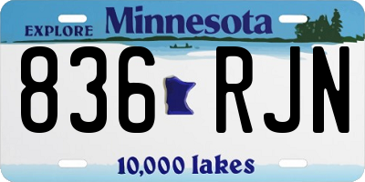 MN license plate 836RJN