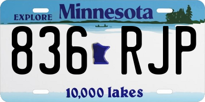 MN license plate 836RJP
