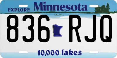 MN license plate 836RJQ