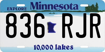 MN license plate 836RJR