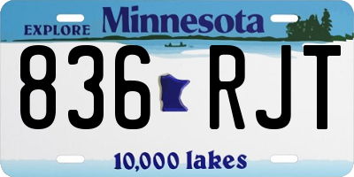 MN license plate 836RJT
