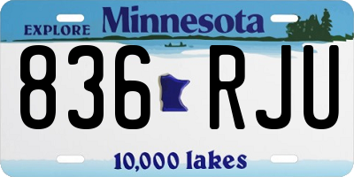 MN license plate 836RJU