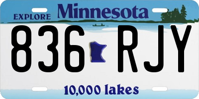 MN license plate 836RJY
