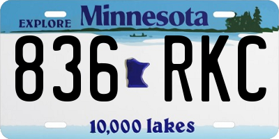MN license plate 836RKC