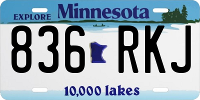 MN license plate 836RKJ