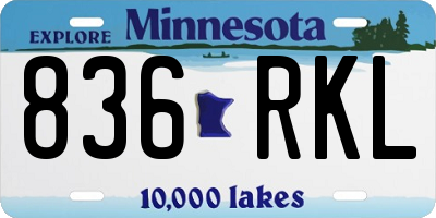 MN license plate 836RKL