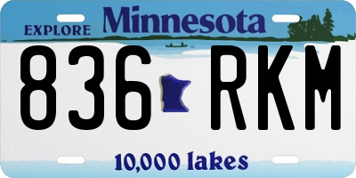 MN license plate 836RKM