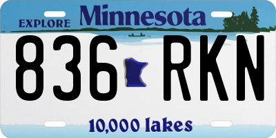 MN license plate 836RKN