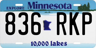 MN license plate 836RKP