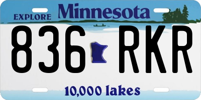 MN license plate 836RKR