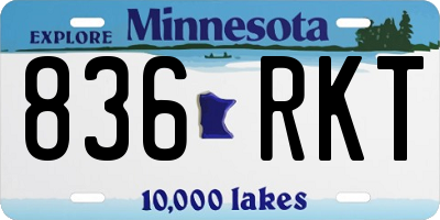 MN license plate 836RKT